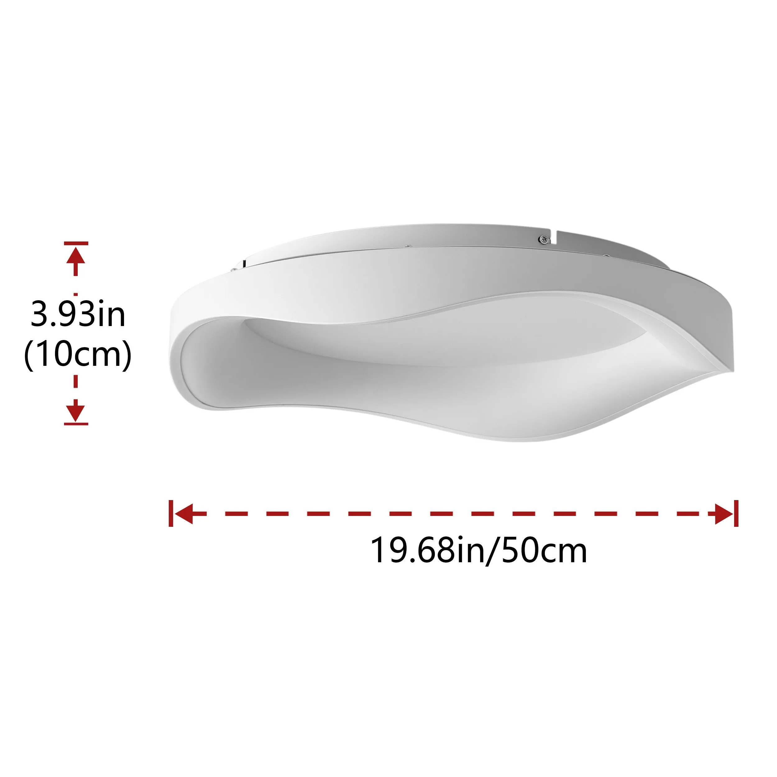 1-Light Modern Dimmable Wavy Lines LED Flush Mount Lighting