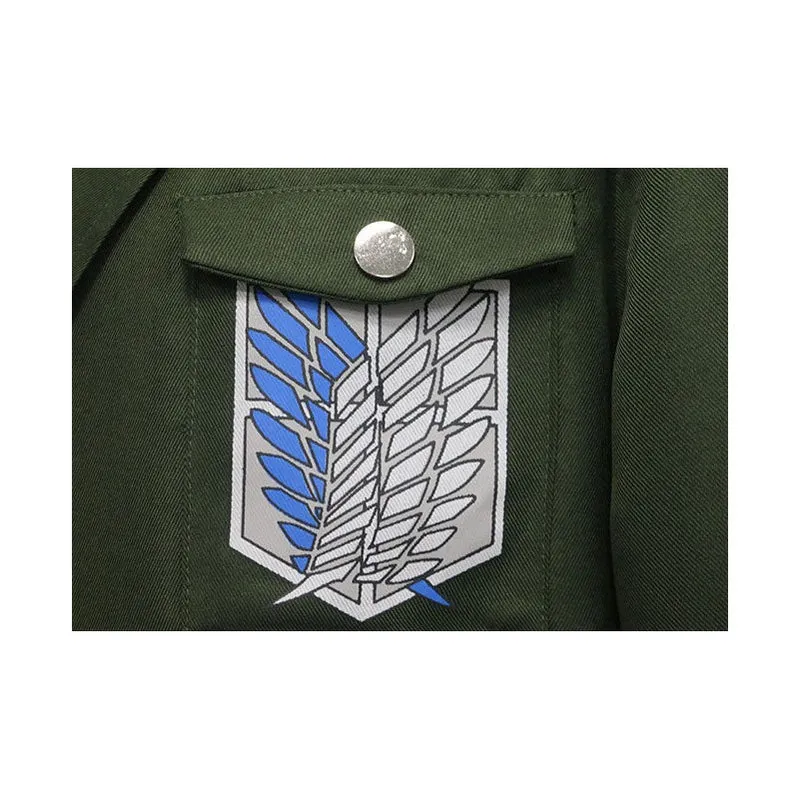 Anime Attack on Titan 4 Season Mikasa Ackerman Survey Corps Uniform Set Cosplay Costume
