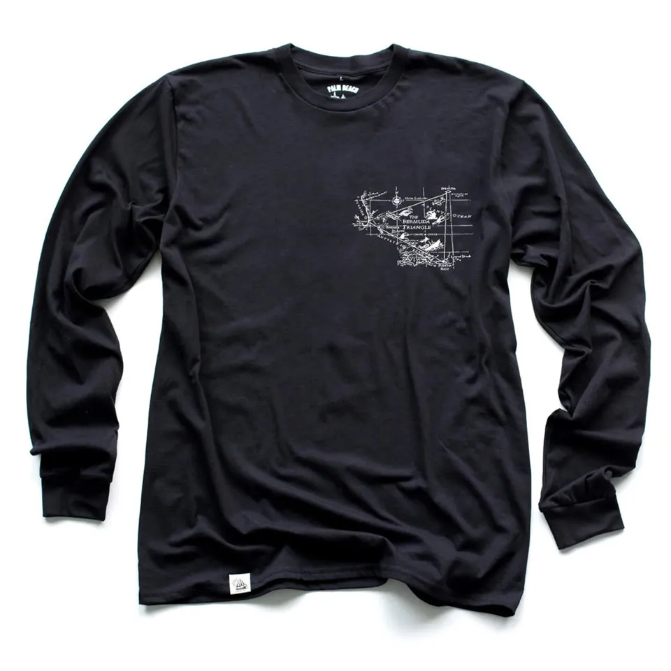 Bermuda Triangle Long Sleeve Dark Shirt (w/ Free Necklace)