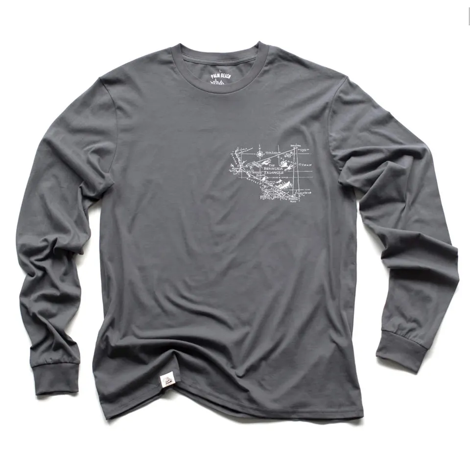 Bermuda Triangle Long Sleeve Dark Shirt (w/ Free Necklace)