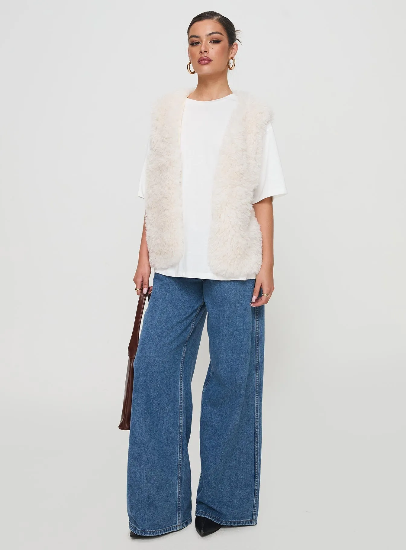 Charleson Faux Fur Vest Cream