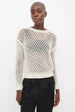 Cream Open Knit Sweater