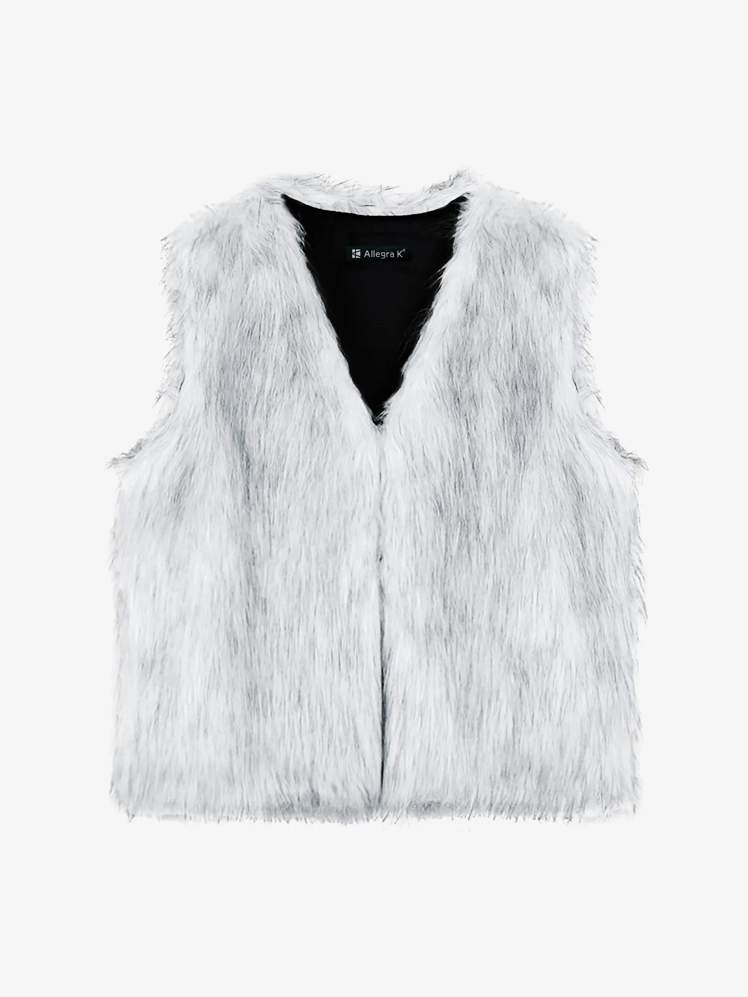 Faux Fur Sleeveless Open Front Cropped Vest