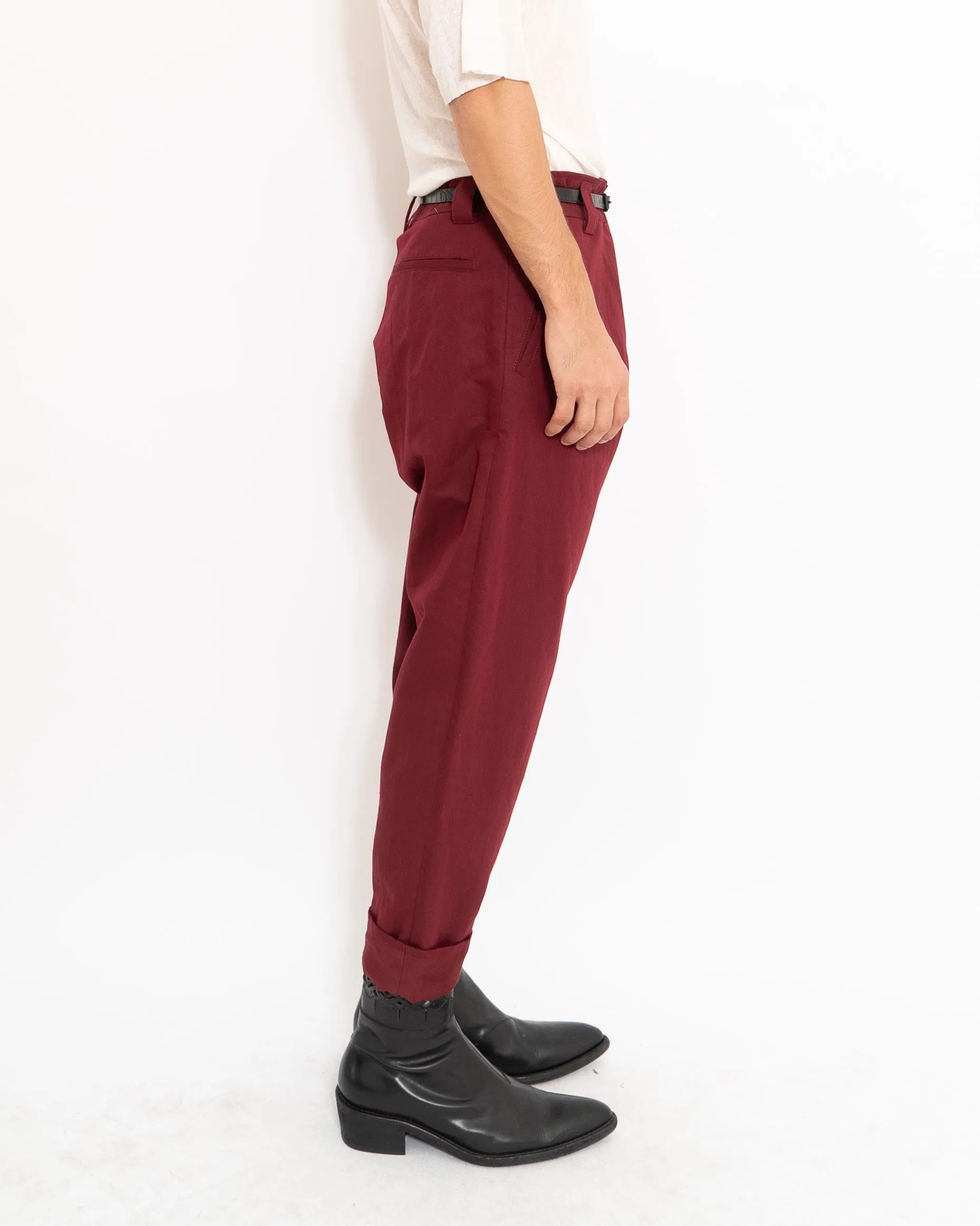 FW17 Blood Red Cuffed Trousers Sample