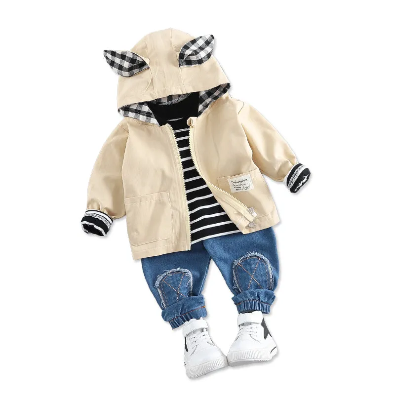 HYLKIDHUOSE 2019 Spring Baby Girls Boys Clothing Sets Toddler Infant Clothes Suits Casual Coats T Shirt Pants Children Costume