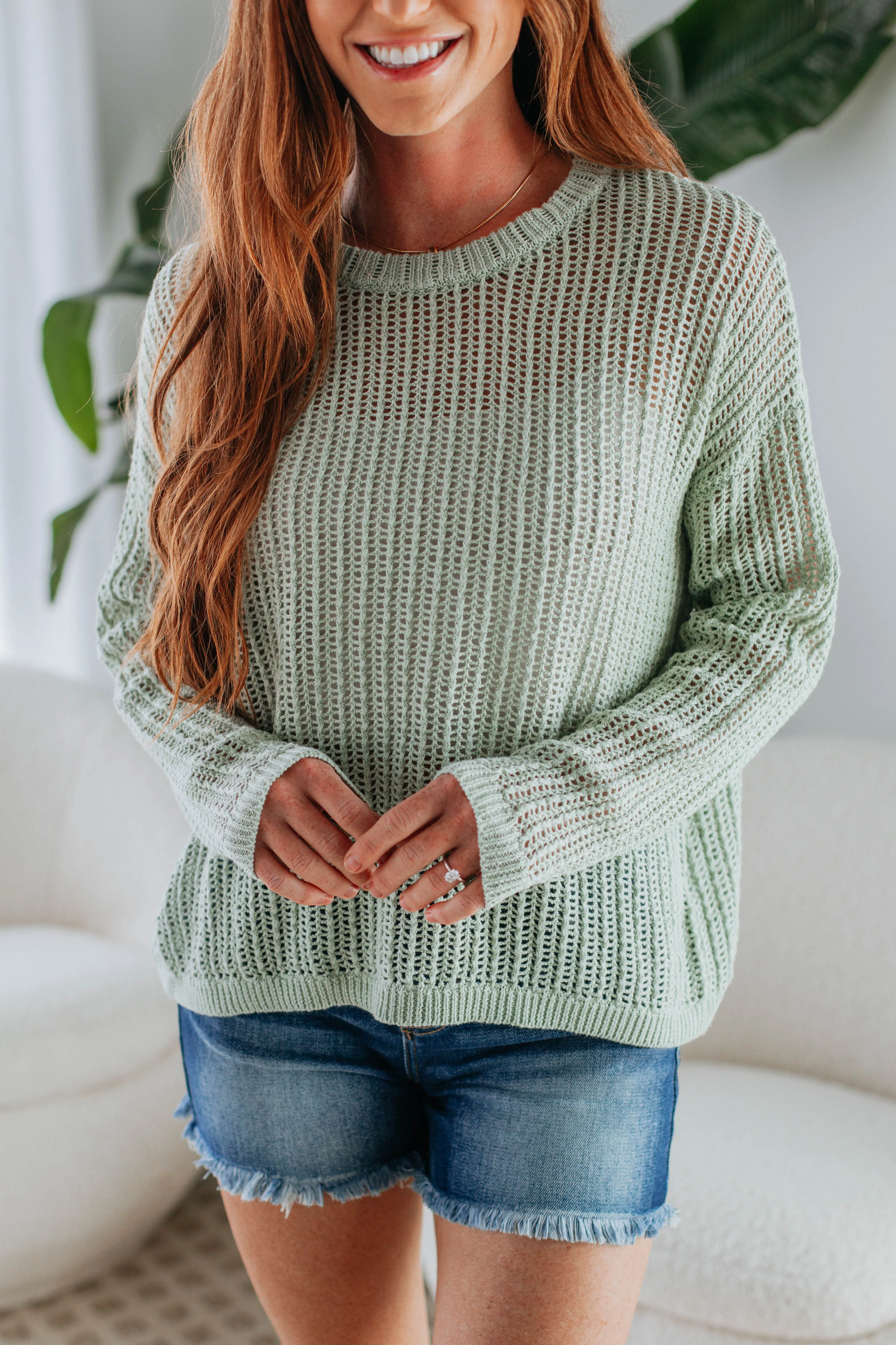 Meagan Knit Sweater - Sage
