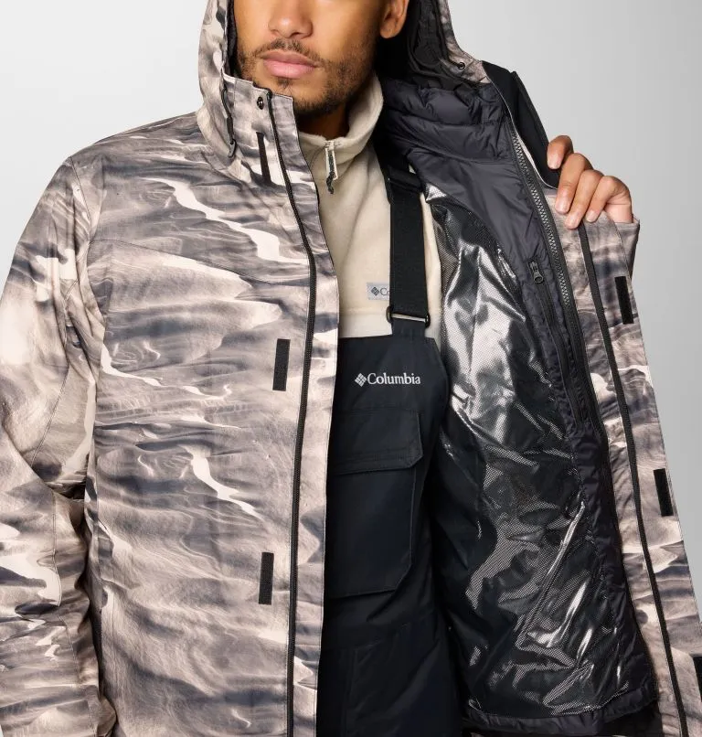Men's Whirlibird V Printed Interchange Jacket - Dark Stone Windblown Print