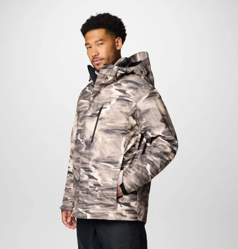 Men's Whirlibird V Printed Interchange Jacket - Dark Stone Windblown Print