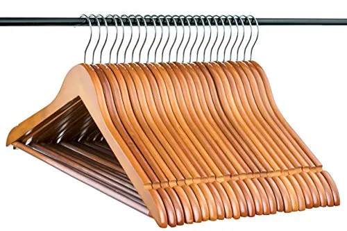 Neaties Natural and Safe Wood Hangers Cherry Finish, 24pk