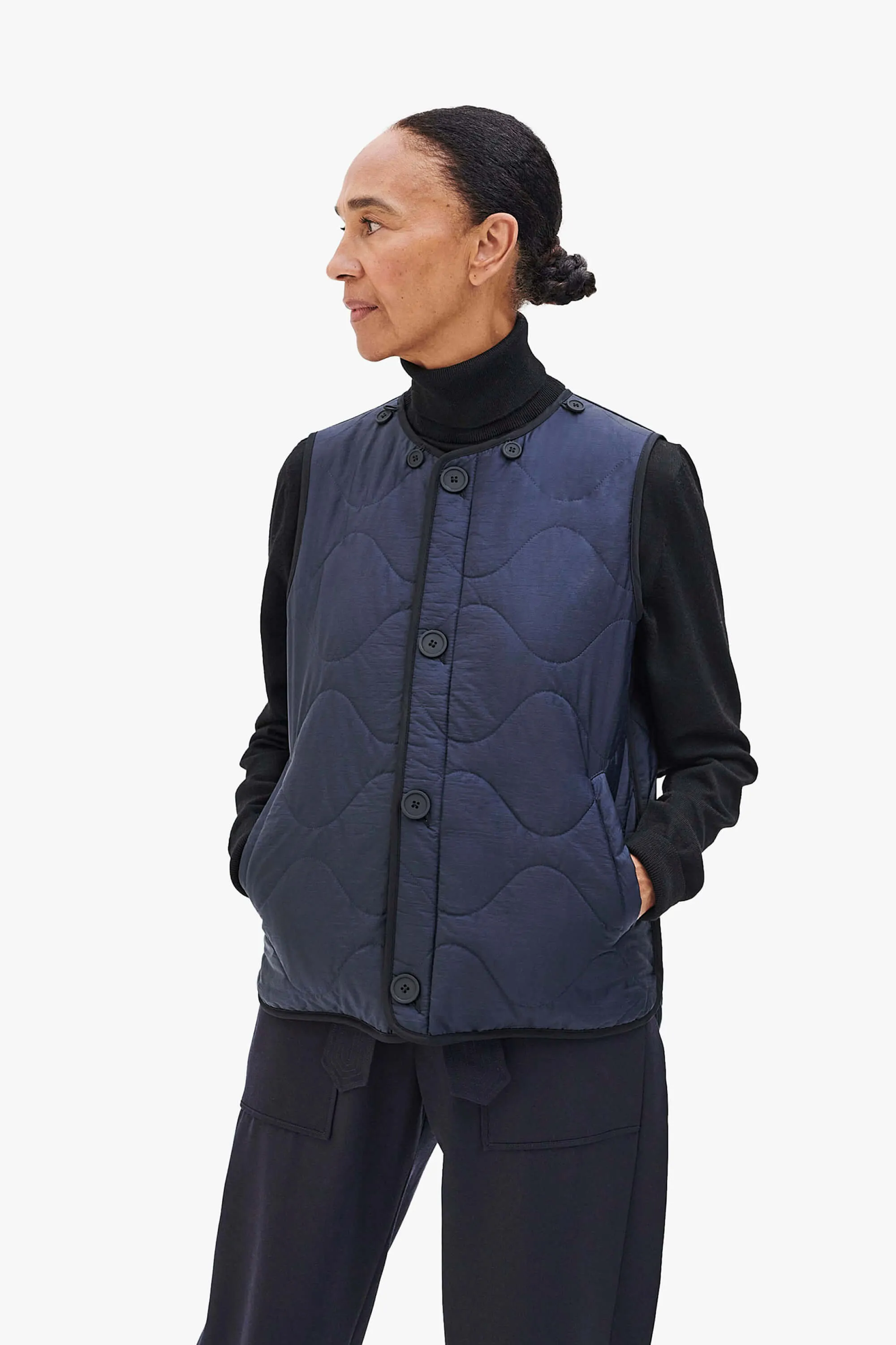 Quilt Liner - Dark Olive / Navy