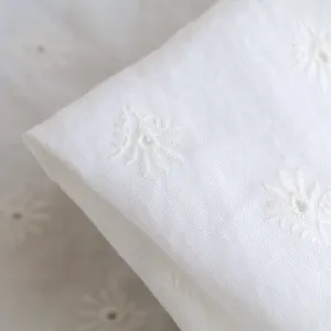 Zoey White Embroidered Linen